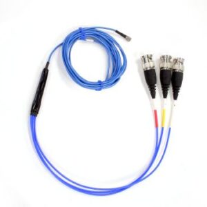 Câble blindé à 4 conducteurs, gaine en silicone, 3 mètres, fiche mini 4 broches vers (3) fiches BNC....