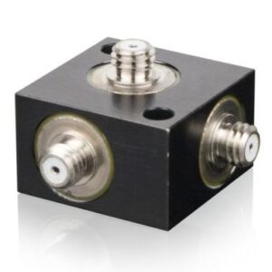 Accéléromètre, piézoelectrique, 2,8 pC/g triaxial, -55 °C à +177 °C, isolé, montage à 2 vis, 3 conne...