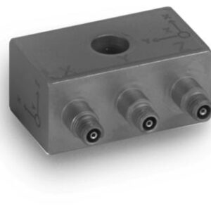 Accéléromètre triaxial miniature (8 g.), sortie mode de charge, montage métrique • Sensibilité : (±...