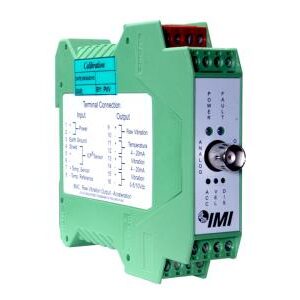 Transmetteur de vibration 4-20 mA sur Rail DIN ■ Signal d’entrée ICP® (mV/g) : 100 ■ Réponse en fr...
