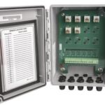 Boitier de raccordement en Fiberglas avec porte de protection Nombre de voies : 6 Connecteurs inter...